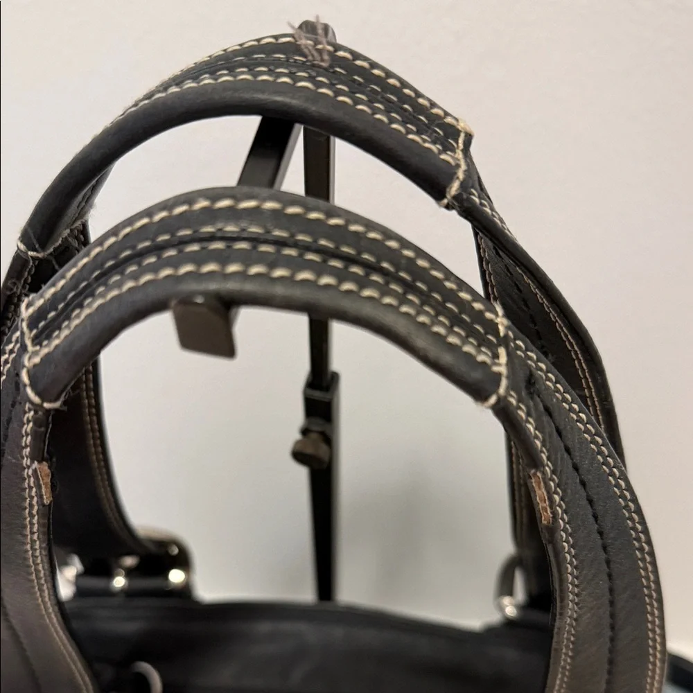 Coach Vintage SoHo Pleated Black Smooth Leather Handbag EUC - Picture 4 of 10